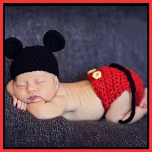 🌺New🌺 Mickey Mouse Hand Crocheted Photo Prop🌺